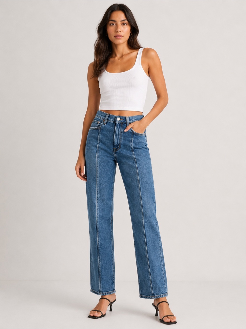 Abercrombie & Fitch The 90s Straight Ultra High Rise Jeans Light Wash Size 27/4R